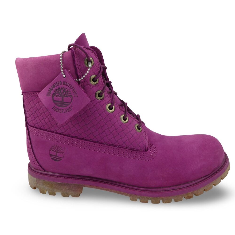 RARE Timberland Premium Women's 9 M Purple Leather Suede Waterproof  6" Boot